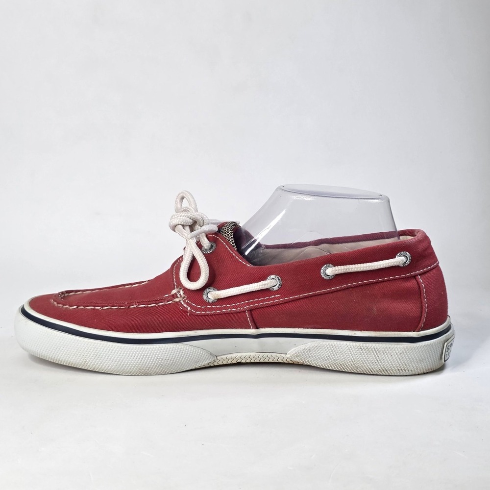 Sperry Top-Sider Bahama Boat Shoes Men's 9 M Red Canvas Low Top Sneakers 0726828 - Picture 5 of 12
